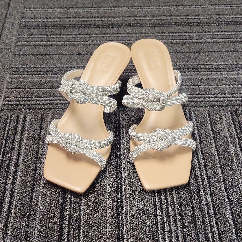 INC Sparkly Silver Kitten Heels. New With Tags.